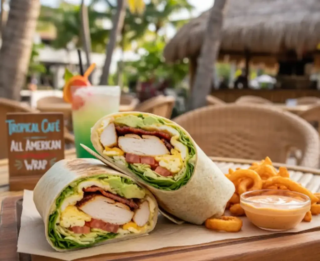 tropical cafe all american wrap