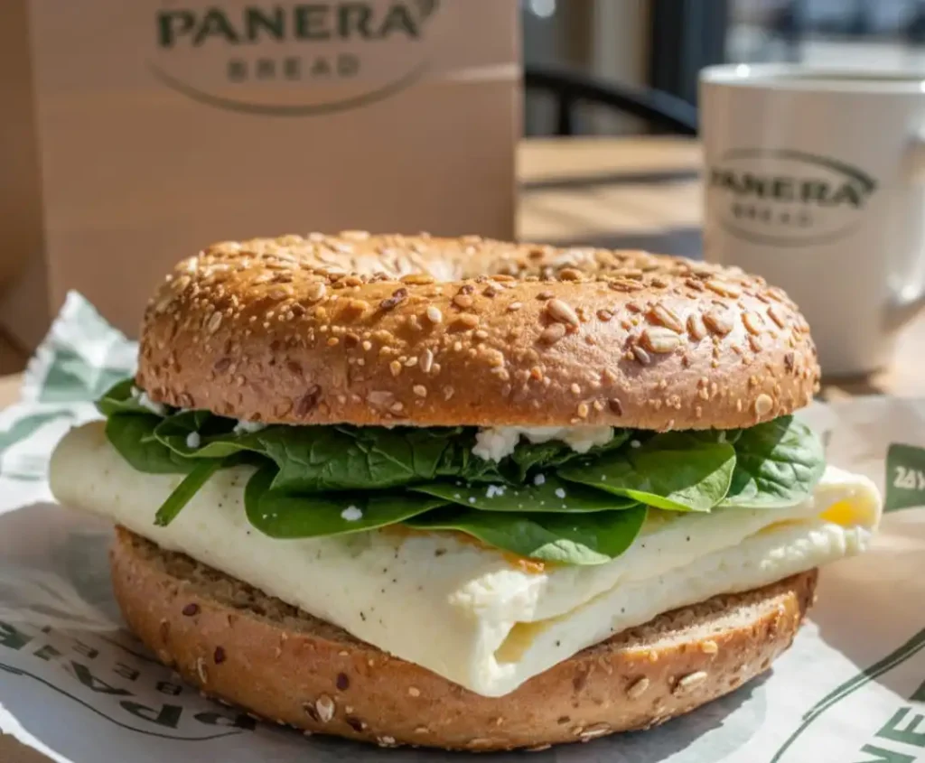 Avocado, Egg White + Spinach on Sprouted Grain Bagel Flat