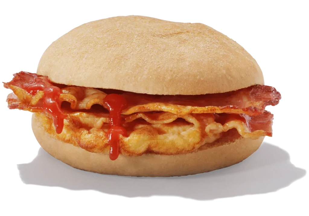 Greggs Breakfast Menu 2025: Prices Calories & Nutrition 6 Bacon & Omelette Breakfast Roll