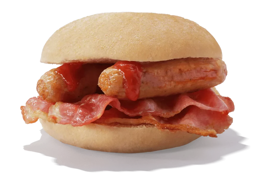 Greggs Breakfast Menu 2025: Prices Calories & Nutrition 4 Bacon & Sausage Breakfast Roll
