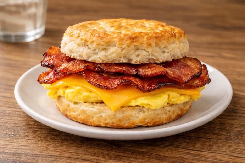 Biscuit Sandwich with Bacon