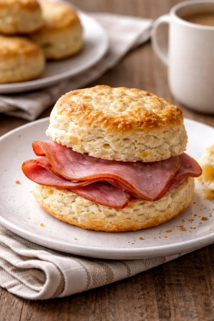 Biscuit Sandwich with Ham