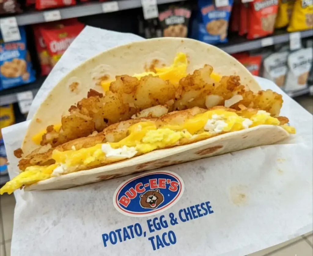 Buc ees Potato Egg Cheese Taco