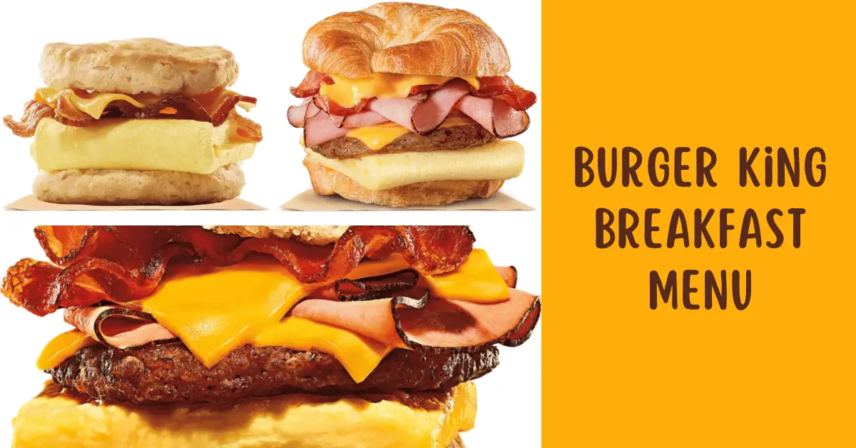 Burger King Breakfast Menu
