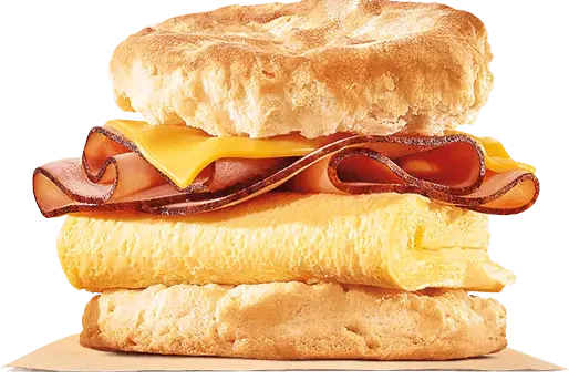 Burger King Breakfast Menu 2025 - Full Items & Nutrition 12 Ham, Egg & Cheese Biscuit