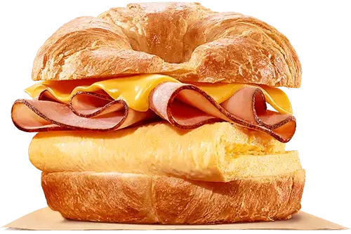 Burger King Breakfast Menu 2025 - Full Items & Nutrition 5 Ham, Egg & Cheese Croissan’wich