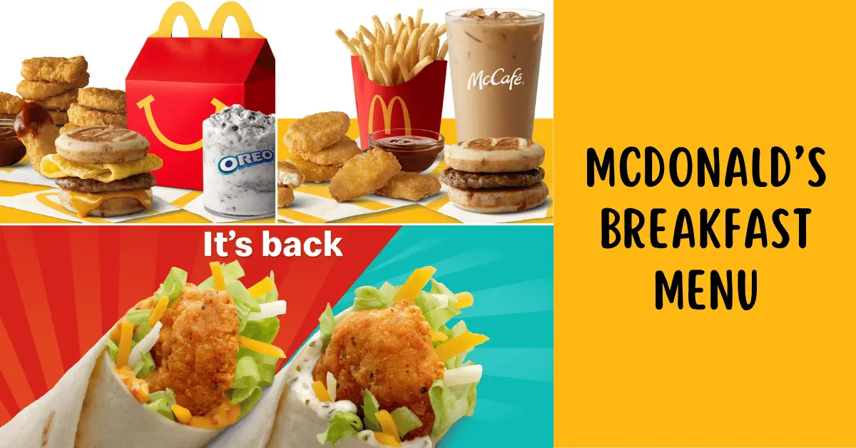 McDonald’s Breakfast Menu
