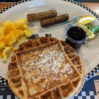 Waffle with Sausage Links