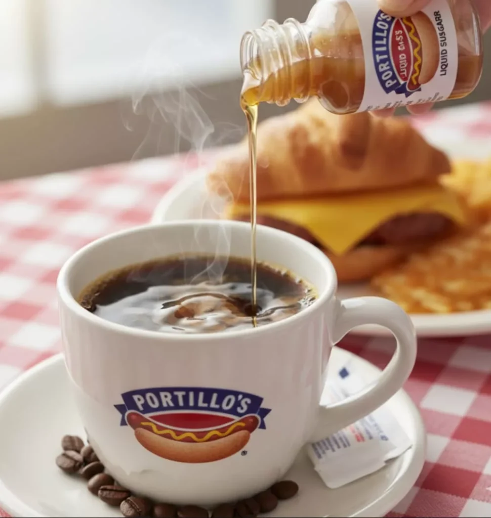 Coffee with Liquid Sugar