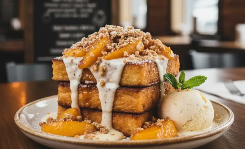 Peach Cobbler French Toast
