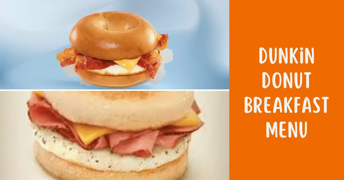 Dunkin Donut Breakfast Menu