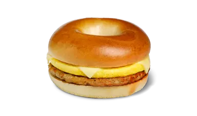 Sausage, Egg & Cheese on a Bagel