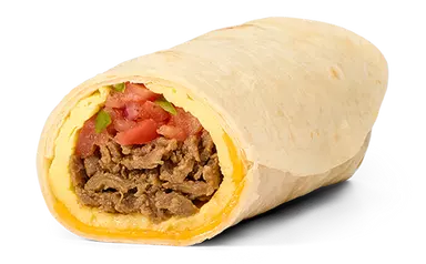 Beef Steak Egg Omelet Burrito