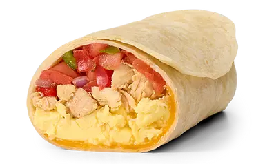 Chicken Cheesesteak Breakfast Burrito